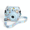 For FUJIFILM instax mini 12 Crystal Hard Acrylic Camera Case with Shoulder Strap(DIY Blue Cat)