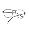 Retro Simple Round Frame Plain Glass Spectacles(Black)