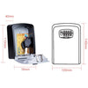Large Wall Mounted Key Safe Box - 10,000 Combination Lock (Red)