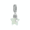S925 Sterling Silver Luminous Stone Star Wishing Bottle DIY Pendant Beads(SCC2748)