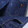 Men Business Casual Workwear Jeans Stretch Loose Straight Leg Jeans, Size: 29(Blue)