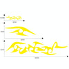 2 PCS/Set D-925 Flame Pattern Car Modified Decorative Sticker(Yellow)