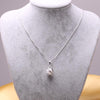 Women Fashion Natural Pearl Pendant Cage(WHITE)