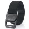 Men Lightweight Metal Free Casual Elastic Belt, Length: 120cm(Plain Weave Black)