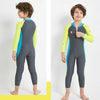DIVE&SAIL Children Diving Suit Outdoor Long-sleeved One-piece Swimsuit Sunscreen Swimwear, Size: L(Boys Dark Gray)