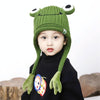 Children Cartoon Frog Woolen Hat Warm Knitted Hat Bomber Hat, Size: For 1-3 Years Old(Beige)
