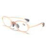 Portable Magnifying Glass Presbyopic Glasses Silicone Anti-Blue Light Reading Glasses, Degree: +250(Light Orange)