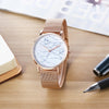 CAGARNY 6812 Round Dial Alloy Gold Case Fashion Couple Watch Men & Women Lover Quartz Watches with Stainless Steel Band