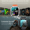 K57 Pro 1.96 Inch Bluetooth Call Music Weather Display Waterproof Smart Watch, Color: Silver Leather