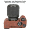 For Sony ILCE-7CM2 / A7C II / A7CR Glossy Soft Silicone Protective Case(Coffee)