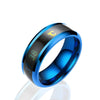 Smart Temperature Ring Stainless Steel Personalized Temperature Display Couple Ring, Size: 10(Blue)