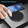 Q25 15W Plaid Pattern Desktop Metal Round Wireless Charger(Black)