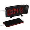 Three-color Projection Radio Alarm Clock USB Digital Alarm Clock Thermometer & Hygrometer