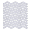 24pcs /Bag Wavy Shaped Gravel Pattern Bathtub Non-Slip Sticker, Specification: 1.3 x 18cm(Transparent)