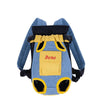 DONO Pet Carrier Backpack, Small (Blue/Yellow) - Breathable Hiking Bag for Small Pets