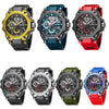 SMAEL 8060 Waterproof Sports Alloy Men Watch Luminous Display HD Mirror Watch(Black Gold)