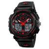 SKMEI 1270 Men Waterproof Dual Display Digital Watch Outdoor Sports Watch(Red)