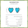 S925 Sterling Silver Heart Turquoise Ear Stud Women Earrings