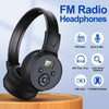F4 Digital Display Automatic Scanning Foldable FM Radio Headphone, Spec: Battery Version