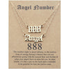 2 In 1 Angel Lucky Numbers Layered Necklace Set Women Collarbone Chain Jewelry, Style: Angel+8 Gold
