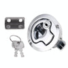 RV / Yacht / Washroom Door Catch Latch Release Cupboard Door Stop Drawer Cabinet Locker, with Key(Silver)