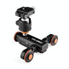 YELANGU L4X Camera Wheel Dolly Electric Track Slider 3-Wheel Dolly Car with Remote & Ballhead, Load: 3kg