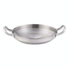 Thickened Stainless Steel Double Ears Pan Seafood Rice Pan Fried Chicken Tray, Size: 28cm Silver