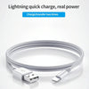 XJ-017 3A USB Male to 8 Pin Male Fast Charging Data Cable,  Length: 1m