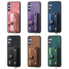 For Samsung Galaxy S25+ 5G Retro Cross Wristband Wallet Leather Back Phone Case(Black)