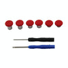 6x Red Controller Buttons for PS4/Switch/Xbox One + Tools