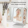 430 Three-Sided Folding LED Makeup Mirror Table Lamp Charging Style