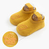 Baby Socks Cartoon Print Glue Strap Baby Anti-Slip Floor Socks Size: S 0-1 Years Old(Yellow)