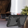 For Samsung Galaxy Tab S9 Shockproof Silicone Hybrid PC Tablet Case with Holder(Black)