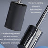 Bathroom Stainless Steel Base Leak-Proof Toilet Brush Set, Color: Flocked Primary Color Long Rod