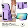 For Samsung Galaxy A04 CX01 Detachable Magsafe Magnetic Card Bag Phone Case(Light Purple)