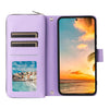 For Samsung Galaxy S22+ 5G Nine-card Slots Zipper Wallet Bag Leather Phone Case(Purple)
