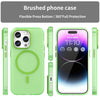 For iPhone 14 Pro Max MagSafe Frosted Translucent TPU + PC Full Coverage Phone Case(Green)