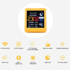 Wifi Networked Weather Clock No APP Required Photo Album with Gif Animation(Yellow)
