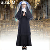 Halloween Costume Women Nun Missionary Cosplay Clothing, Size:M, Bust:100cm, Dress Length:141cm, Shoulder Width:39cm