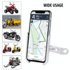 Motorcycle Rotatable Aluminium Alloy Mobile Phone Holder Bracket, Rearview Mirror Version(Silver)