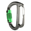 XINDA HH-9767 H-type Climbing Rappelling Friction Lock Descenders Safety Buckle Lock(Gray+Green Nut)