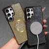 For Samsung Galaxy S24 5G Electroplating PC Glitter Grain MagSafe Phone Case(Blue)