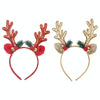 Bell Antler Headdress Christmas Ball Party Decoration Headband(Gold)