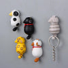 Cute Cartoon Cat 3D Fridge Magnet Mobile Phone Case Material(Gray Striped Cat)