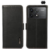 For Xiaomi Redmi K70 Pro KHAZNEH Side-Magnetic Litchi Genuine Leather RFID Phone Case(Black)