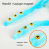 Manual Cervical Massager Home Multi-Function Shoulder And Neck Massage Roller, Shape: Strengthen Magnetic Therapy Blue