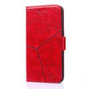 For Asus Zenfone 9 Geometric Stitching Leather Phone Case(Red)