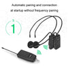 One For Two UHF Wireless Headset Microphone Lavalier Headset Amplifier