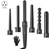 6 In 1 Tube Changed LED Display Tourmaline Ceramic Hair Curler(AU Plug+1)