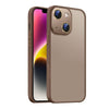 For iPhone 14 Nano Semi-transparent Frosted Skin Feel Phone Case(Desert Gold)